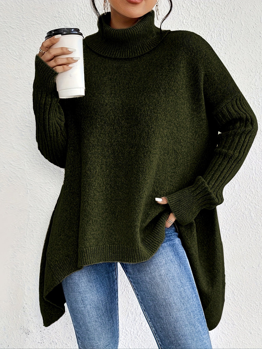 Sweter Tahlia Casual Asymetryczny
