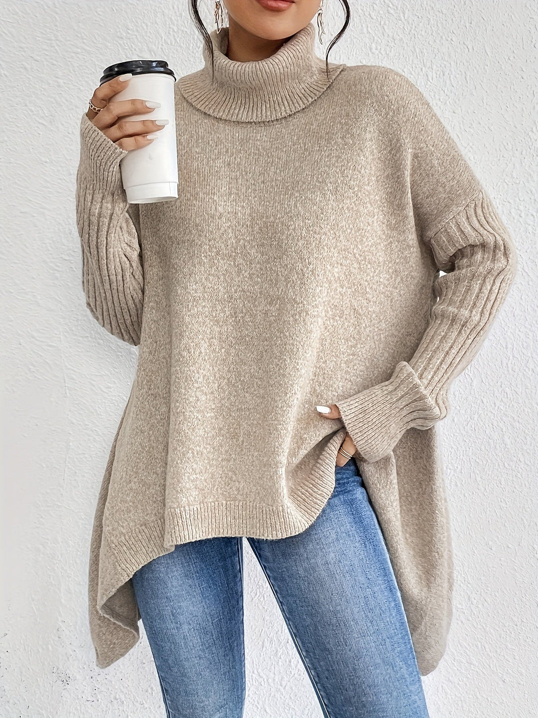 Sweter Tahlia Casual Asymetryczny