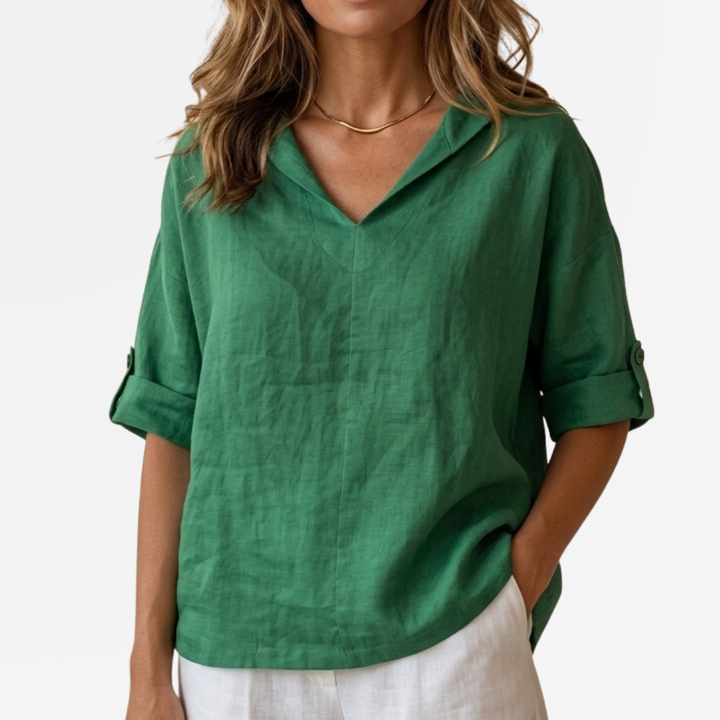 Christine | Elegancki Lniany Top