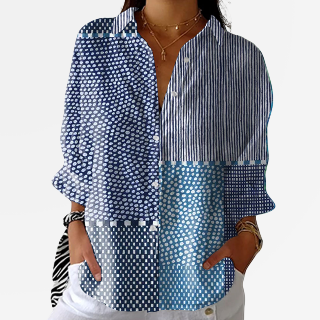 Fiora | Bluzka Ocean Patchwork