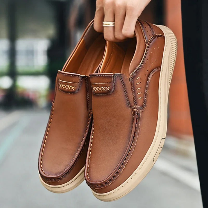 Adrian | Skórzane Slip-Ony
