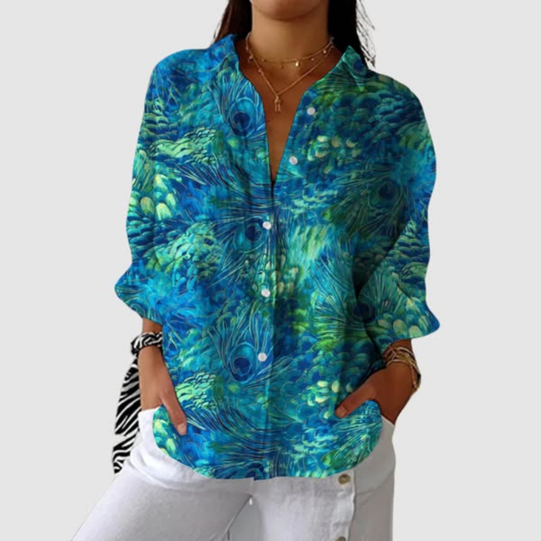 Fiora | Bluzka Ocean Patchwork