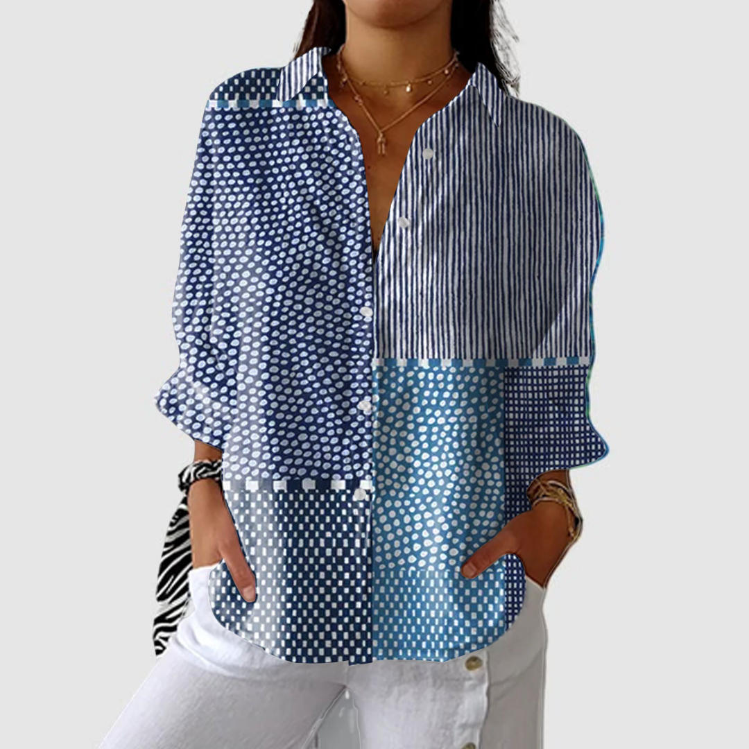 Fiora | Bluzka Ocean Patchwork
