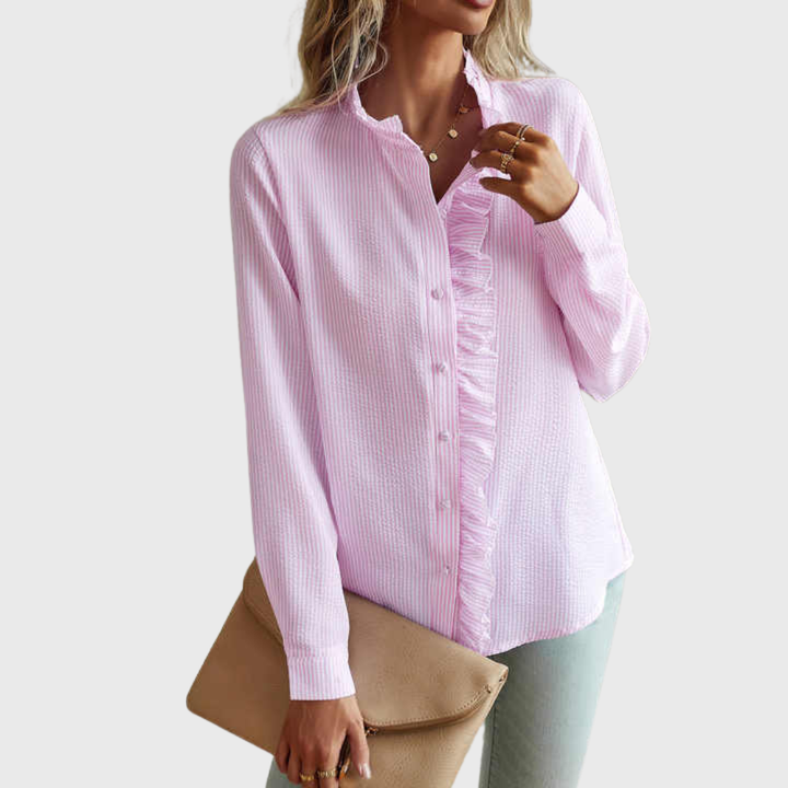 Agnete | Elegancka Bluzka w Paski