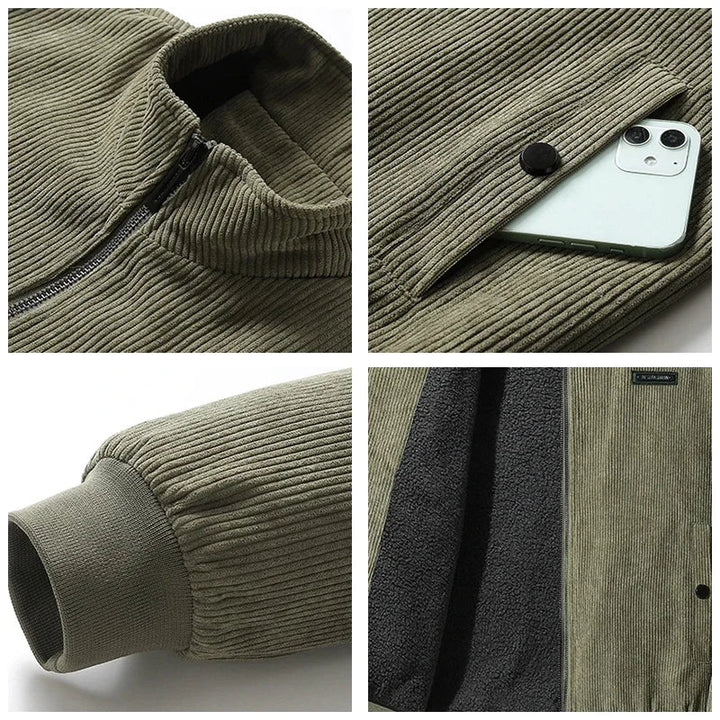 Michael | Cordjacke mit Fleecefutter