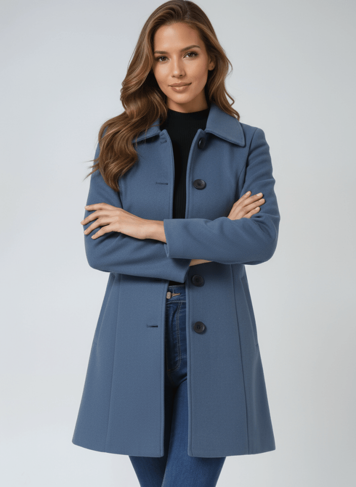 Stella | Elegancki Zimowy Płaszcz z Jednym Guzikiem