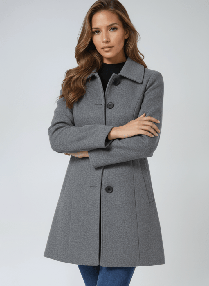 Stella | Elegancki Zimowy Płaszcz z Jednym Guzikiem