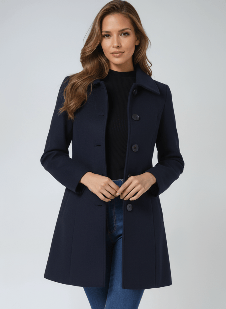 Stella | Elegancki Zimowy Płaszcz z Jednym Guzikiem