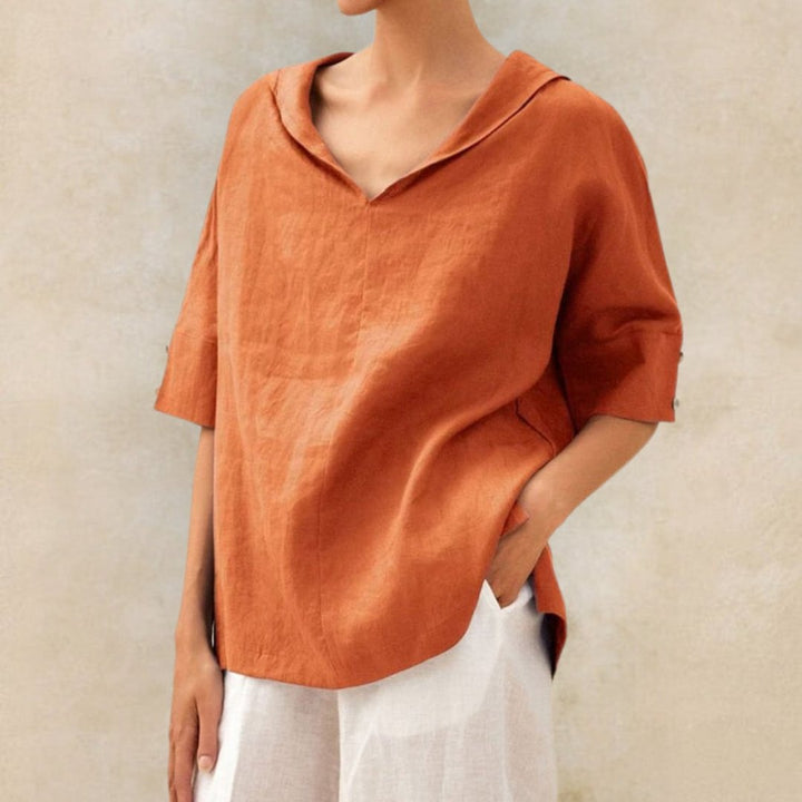 Christine | Elegancki Lniany Top