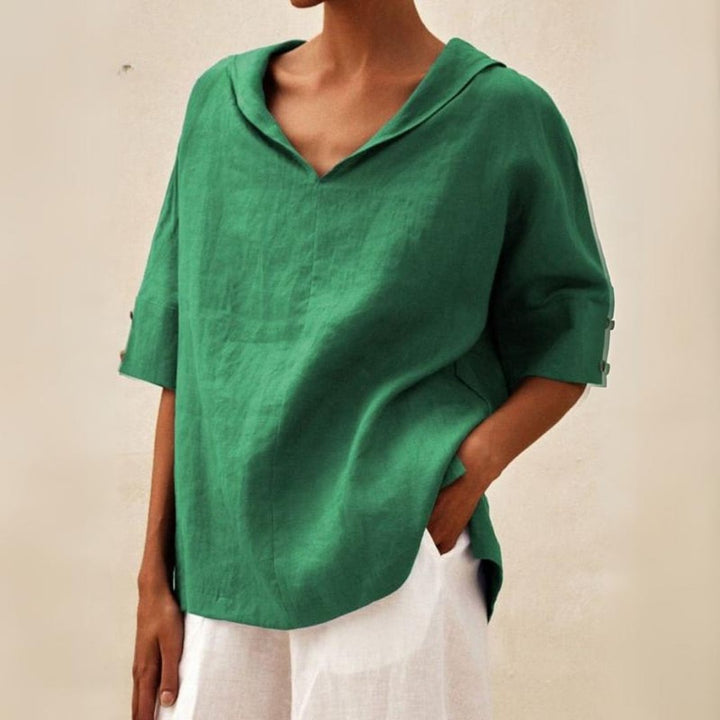 Christine | Elegancki Lniany Top