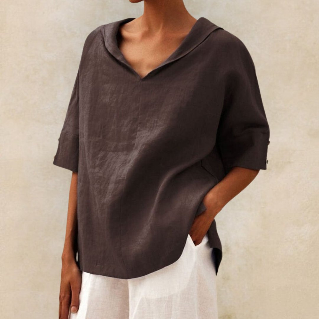 Christine | Elegancki Lniany Top