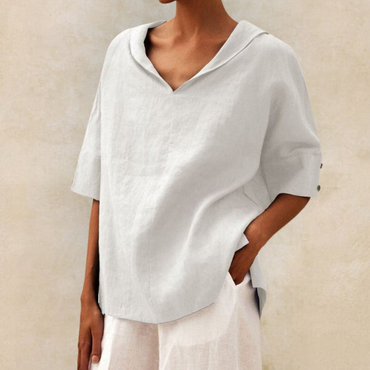 Christine | Elegancki Lniany Top