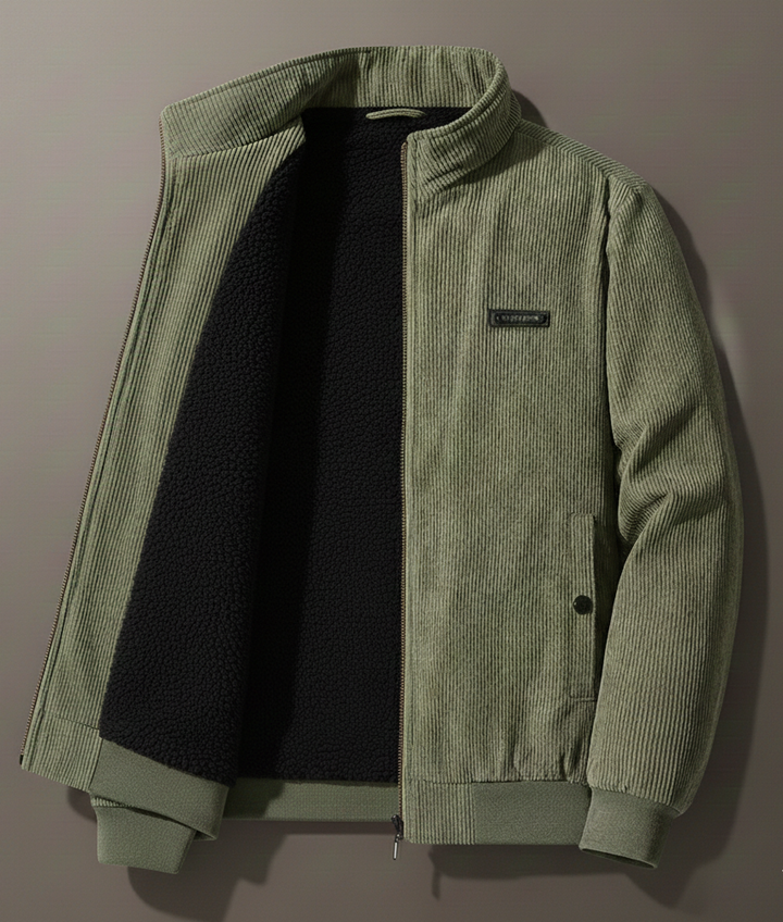 Michael | Cordjacke mit Fleecefutter