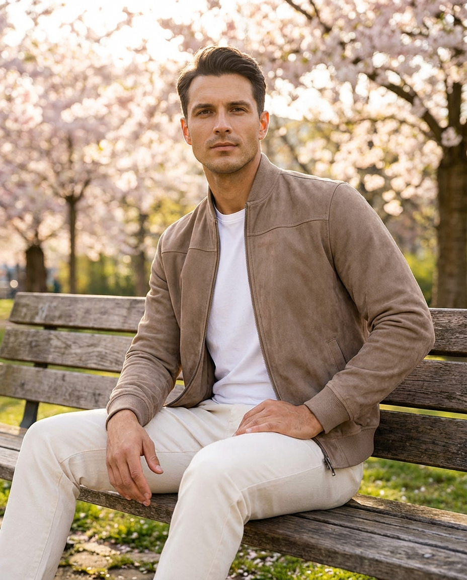 Adam – Zamszowa kurtka bomber premium