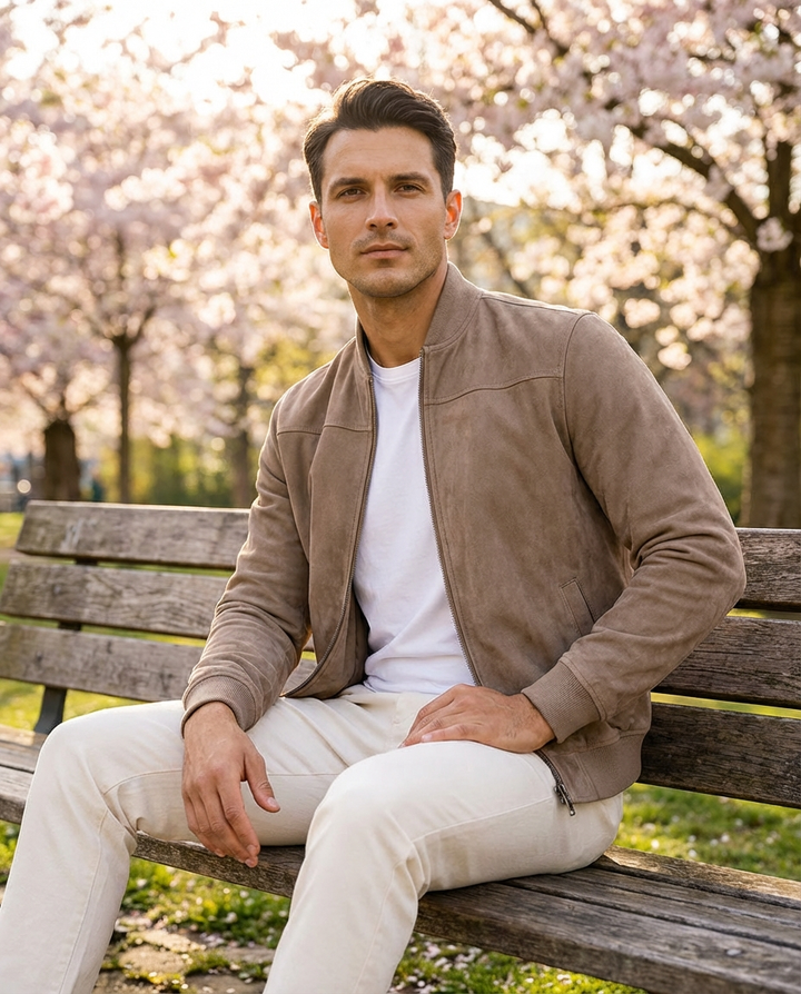 Adam – Zamszowa kurtka bomber premium