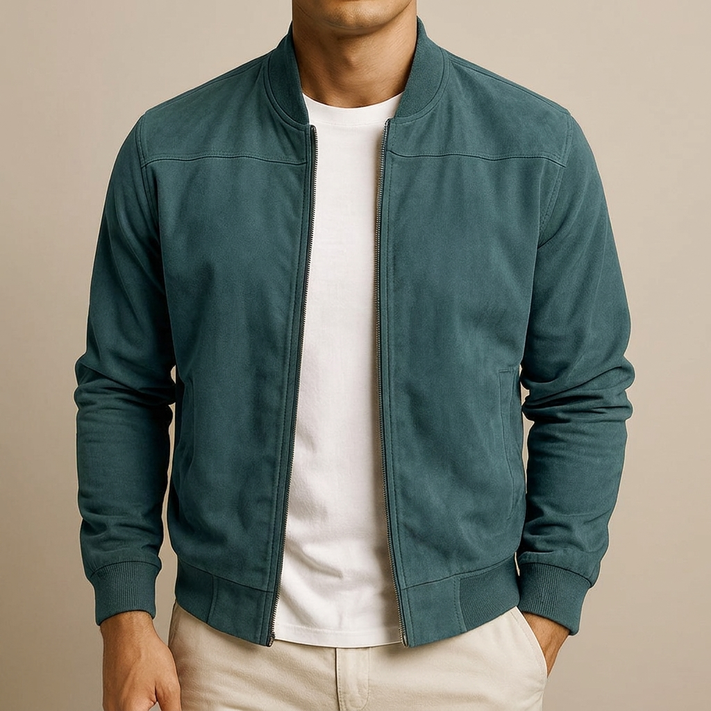 ADRIAN | Zamszowa Kurtka Bomber Premium