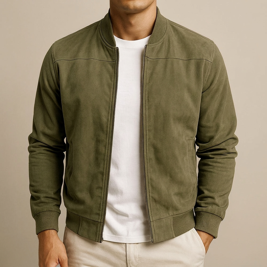 ADRIAN | Zamszowa Kurtka Bomber Premium