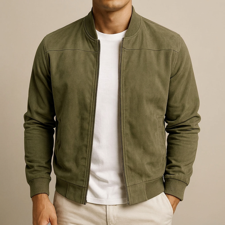 ADRIAN | Zamszowa Kurtka Bomber Premium