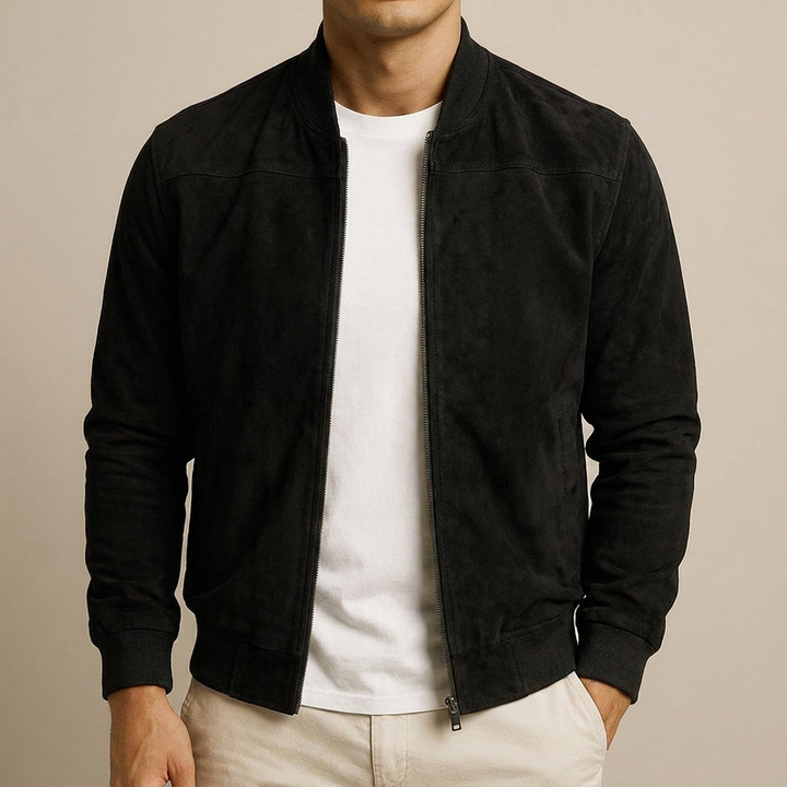 ADRIAN | Zamszowa Kurtka Bomber Premium