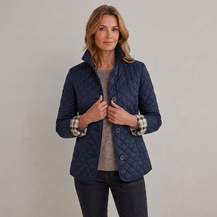 Verity | Casual Quilted Jacket with Turned-Down Collar