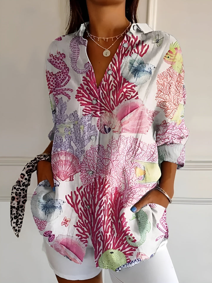 Fiora | Bluzka Ocean Patchwork